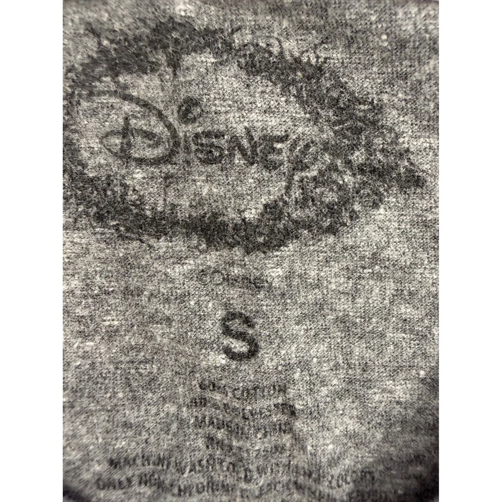 Disney Mickey Mouse Donald Duck Goofy Graphic T-Shirt Grey Small